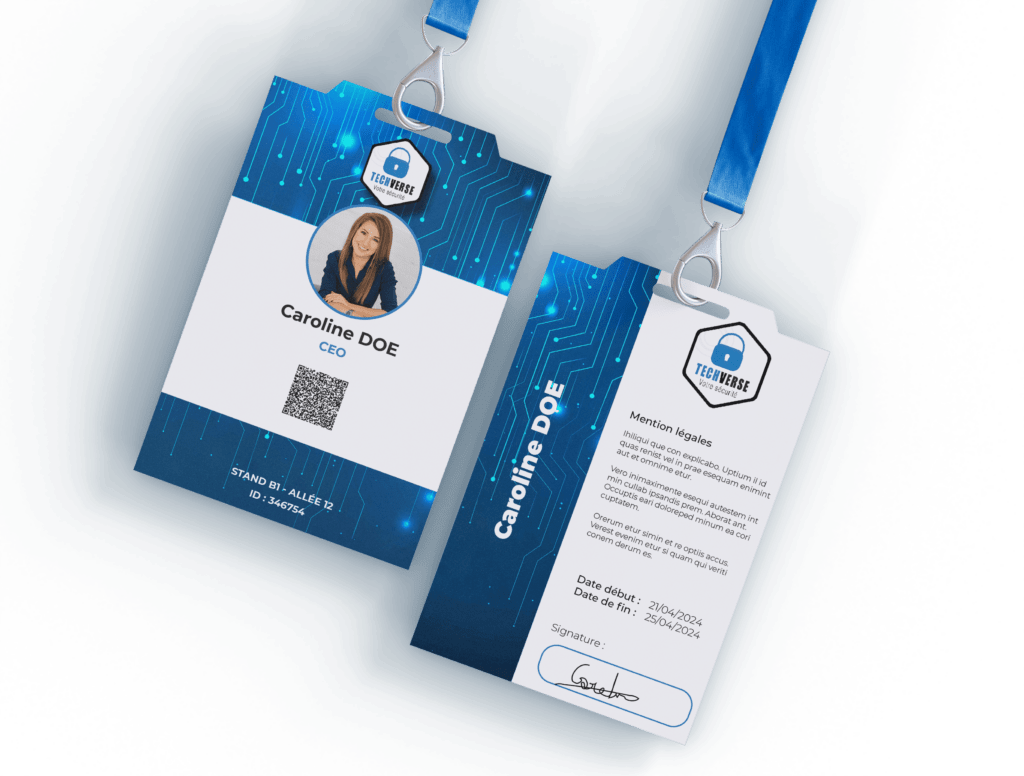Réalisation de badge d'accès pour un société de sécurité informatique