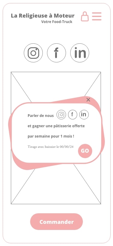 Création d'un site mobile pour un foodtruck pâtisserie