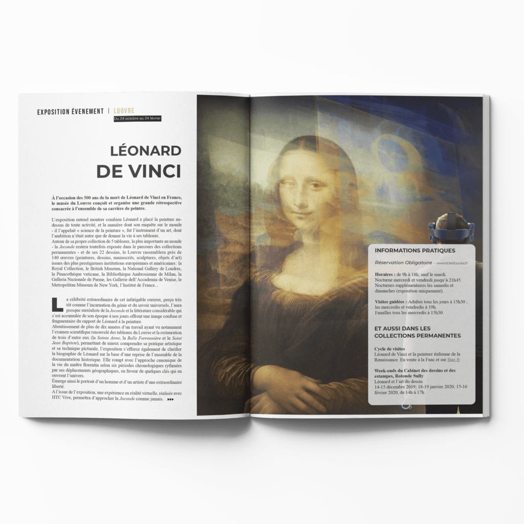 Mise en page d'un article Beaux Arts Magazine