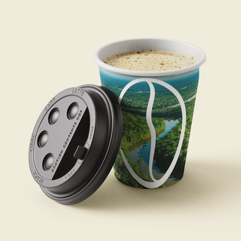 Mock up gobelet café