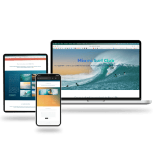 Site responsive html css pour un club de surf