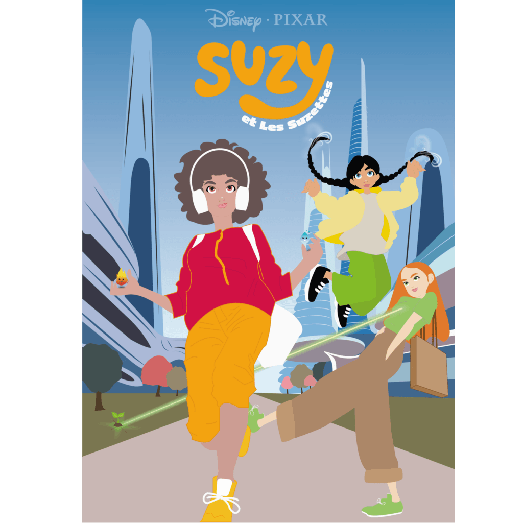 Création d'un affiche en flat design avec illustrator pour un film d'animation de super-héroïnes
