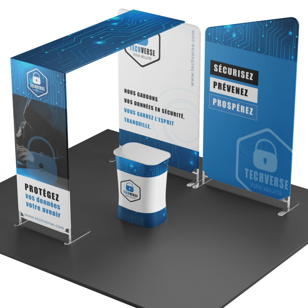 Réalisation d'un stand pour le salon de la tech pour un société de sécurité informatique