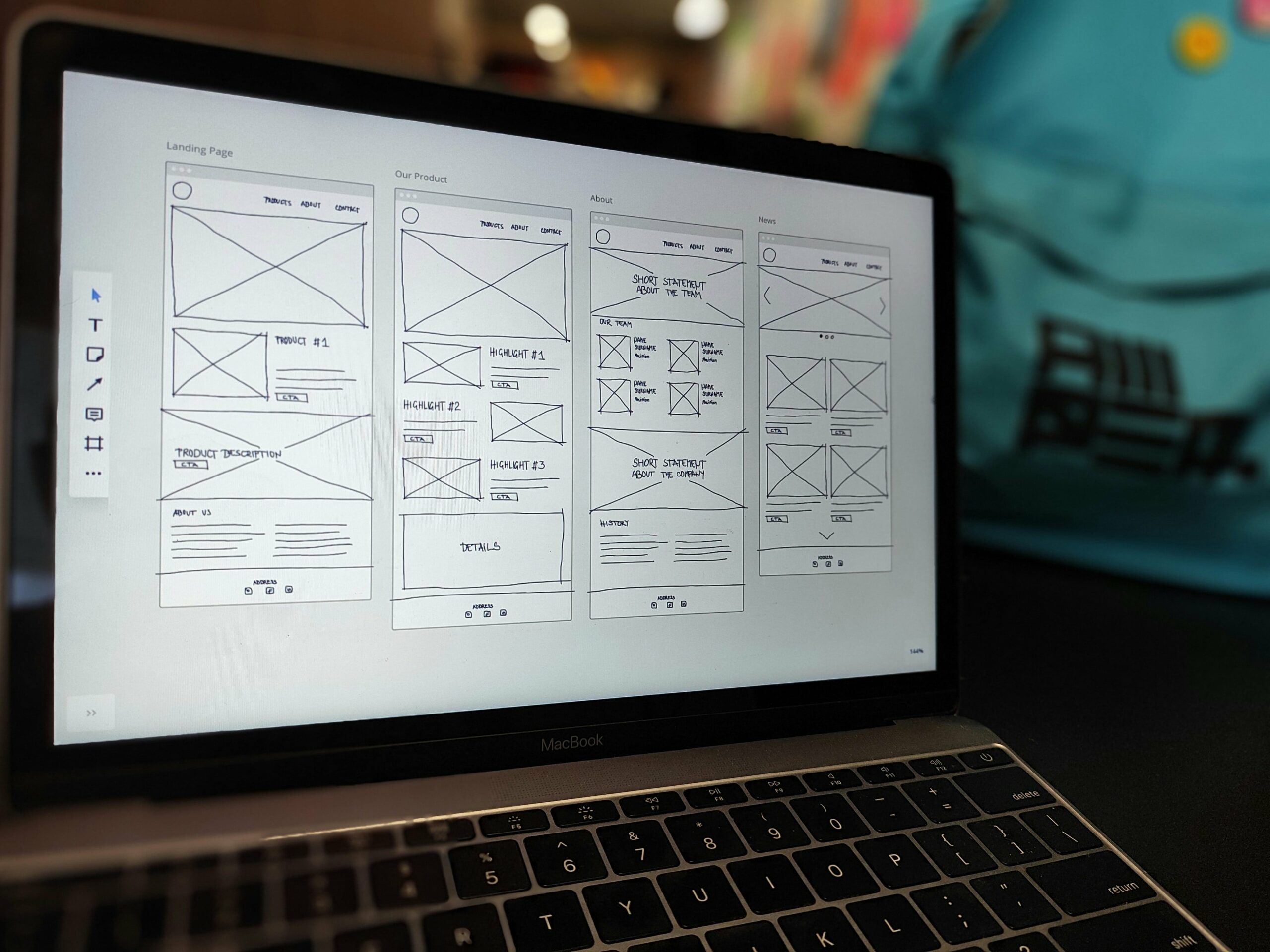 Wireframe site internet