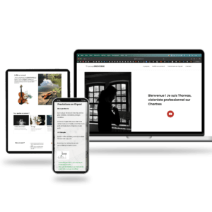 Site pour un violoniste professionnel